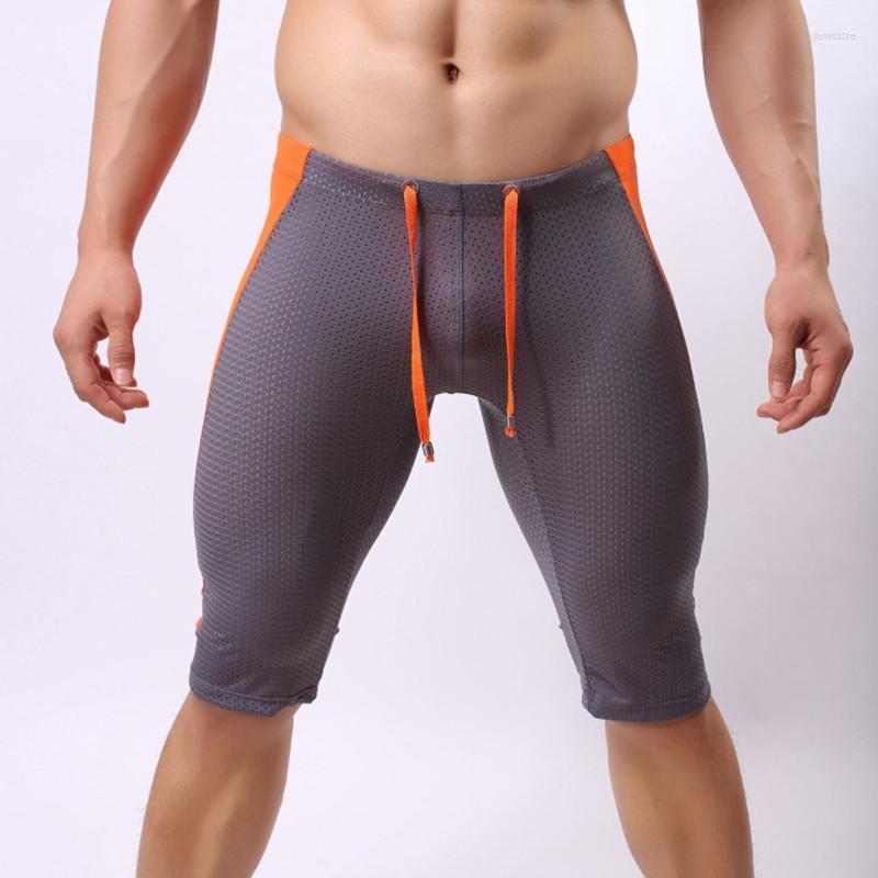 

Men' Shorts Men' Mesh Breathable Elastic Men' Tight Nylon Men Cueca Skinny Fitted Workout Short Pants Inside PouchMen, Blue
