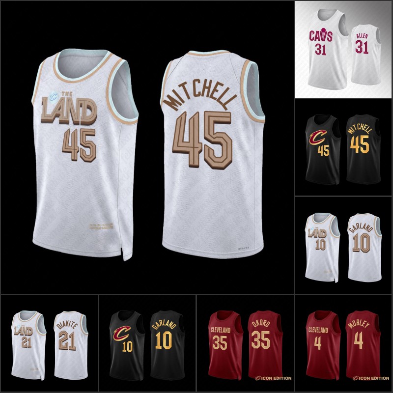 

Cavaliers 2022 -23 Cleveland Donovan Mitchell 45 Basketball Jersey 2022-23 City Darius Garland 10 jerseys Kevin Love 0 Jarrett Allen 3Caris LeVert 3 Evan Mobley, Mens s-xxxl white