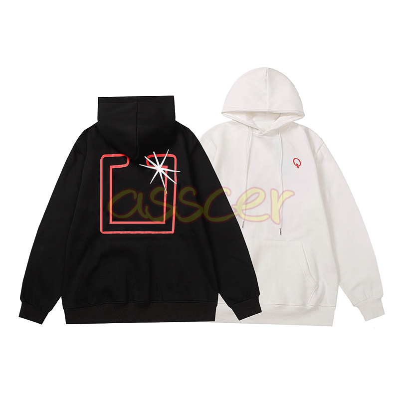 

Mens Fashion Shining Star Print Hoodies Designer Long Sleeve Fleece Sweatshirts Unisex Casual Streetwear Asian Size M-2XL, White