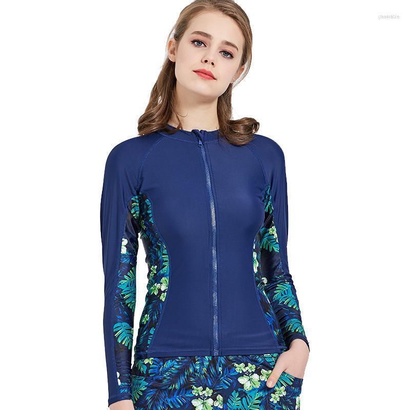 

Women's Swimwear Women's Sbart 1PC Rash Guard Top Women Surfing Swimsuit Long Sleeve Female Rushguard Swimming T Shirts Wetsuits 2022, 9014 tops