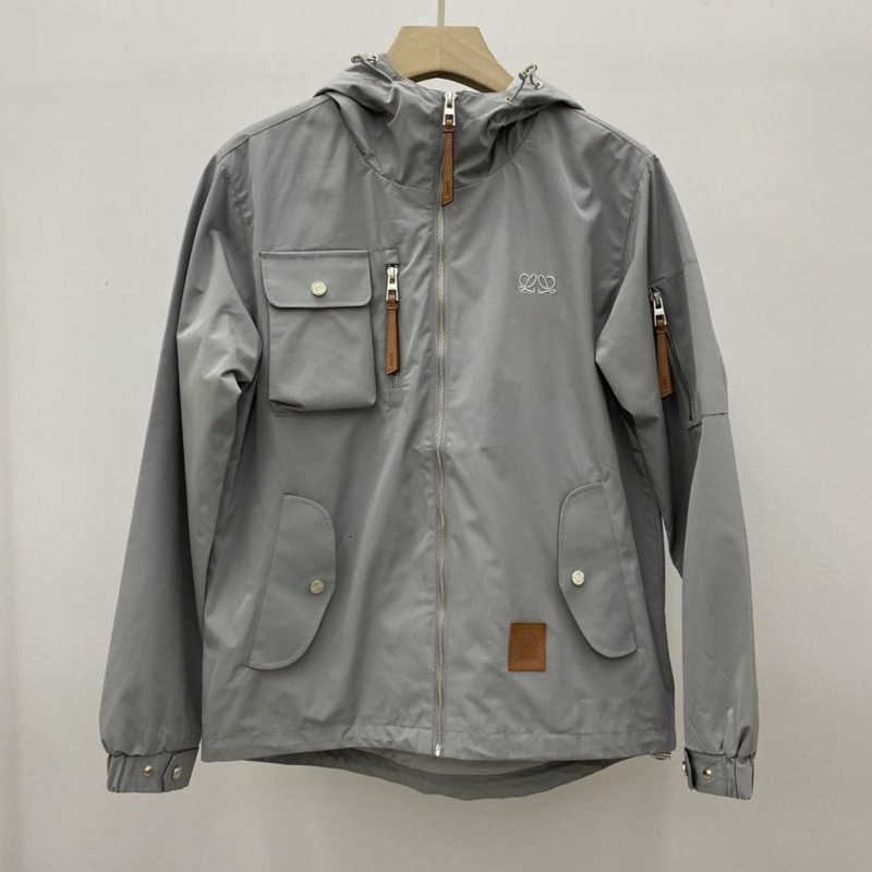 hoodise Men's Loe men Jacket Designer Hoodie Nylon Casual Hooded Zipper Jackets Embroidered hoody Coats NLR8