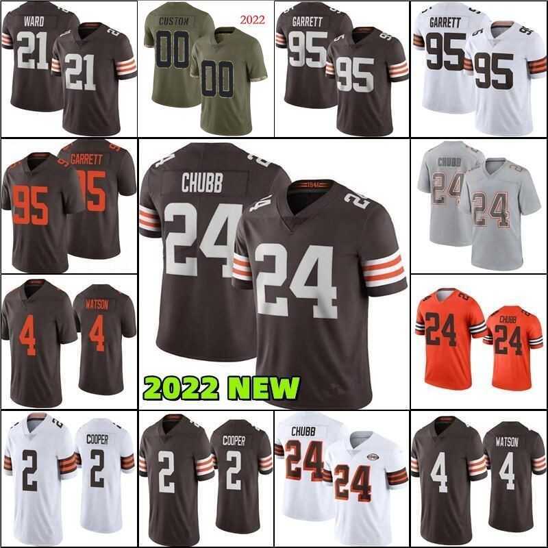 

4 Deshaun Watson 18 David Bell Amari Cooper Football Jersey Nick Chubb Jeremiah Owusu Koramoah Chase Winovich Myles Garrett Denzel Ward David Njoku Jadeveon Clowney, Men