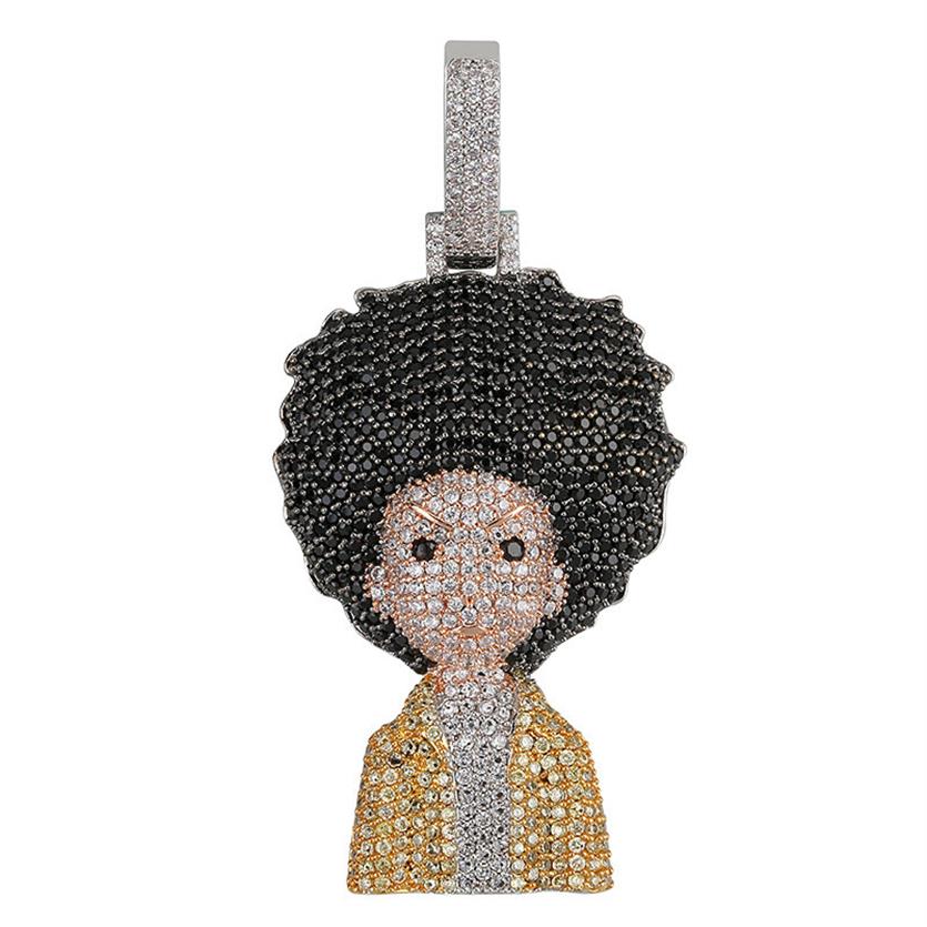 

Ice Box Luxury Designer Jewelry Mens Necklace The Boondock Solid Back Pendant Hip Hop Jewelry Gift211R