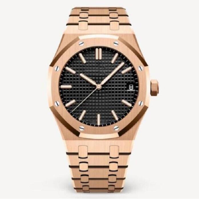 

Luxury Men Watch 41mm Stainless Steel Silver Rose Gold Black White Sapphire Glass Back mens Automatic mechanical Male Wristwatch