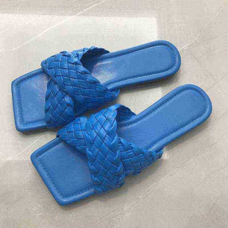 

Fashion Slippers Women's Sandals Flat Cross Belt Textile Large, Light purple