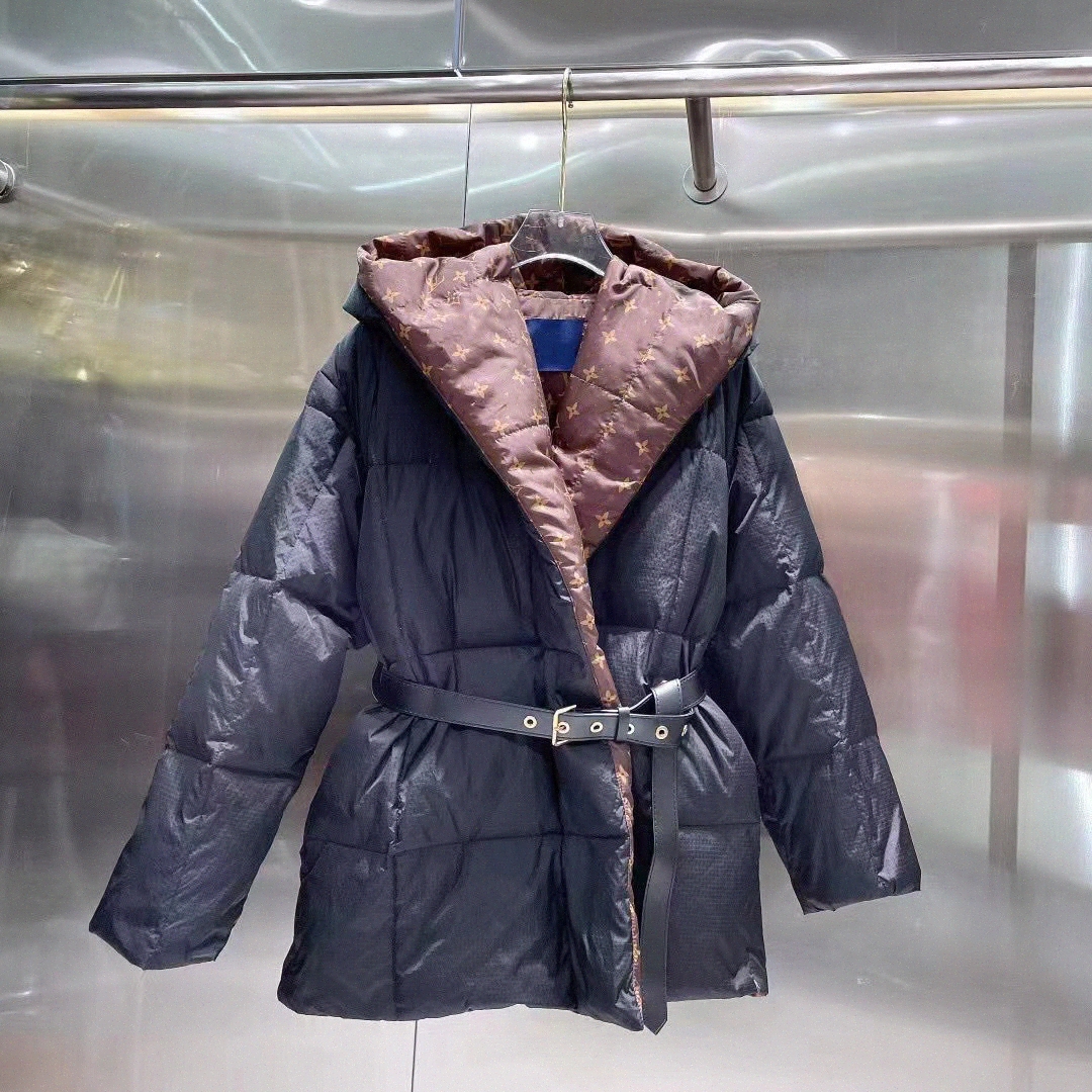 

Women jackets letter Hooded parka down presbyopic warm womens loose zipper vest thick fashion coats outwear Winter 459D#