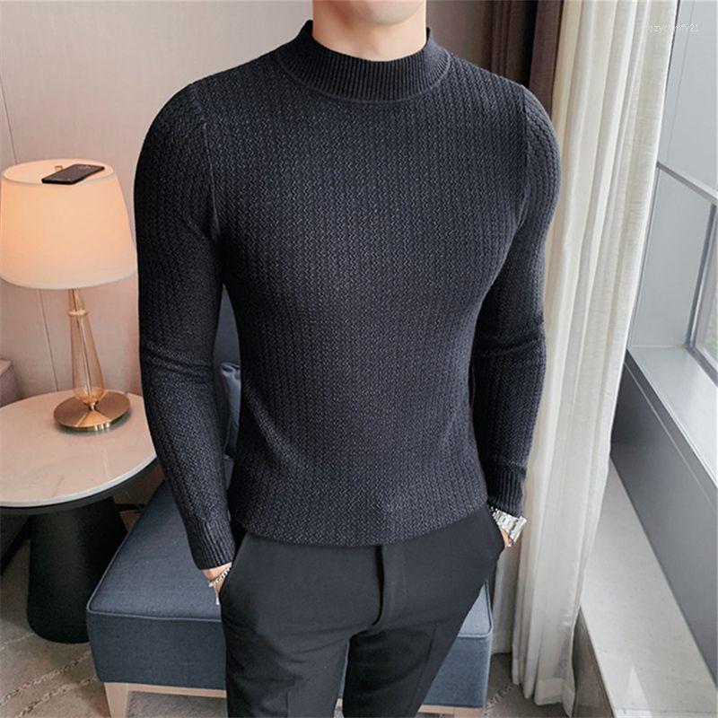 

Men's Sweaters 2022 Men's Sexy Sweater Pullover Male Autumn Winter Casual Knitted Pullovers Slim Fit Pleated Knitwear A24, Baise