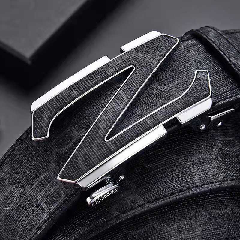 

Mens Leather Automatic Buckle Belt Luxury Letter Z Printed Designer Brand Business Casual Belt Wholesale, Separate