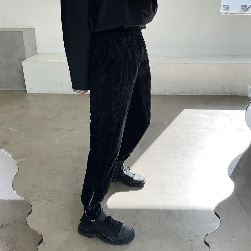 

Men's Pants Men's Spring And Autumn Classic Dark Yamamoto Style Small Retro Foot Zipper Loose Casual Youth Fashion Large, Black