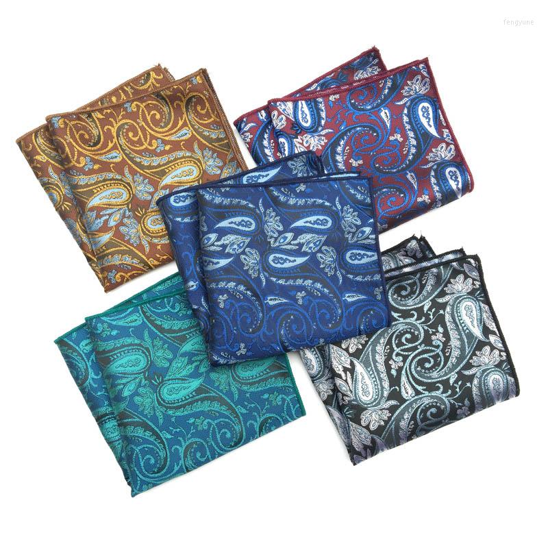 

Bow Ties Paisley Handkerchief Suit Pocket 2022 Polyester Hanky Men Fashion Square Handkerchiefs For Tie