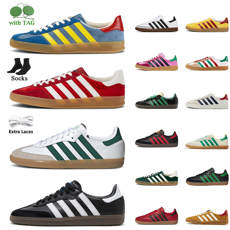 

Running Shoes Women Mens Samba Vegan Designer Sneakers Gazelles Platform Trainers FC Red Velvet Pink Yellow Light Blue Suede Mexico Black White Gum Walking Shoe, A17