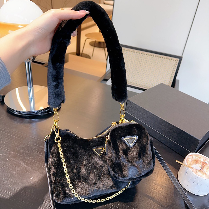 

designer bags luxury women fashion shoulder bag the tote bag cross body handbag purses totes purse 3 in 1 gold chain handbags womens senior plush wallet, Red