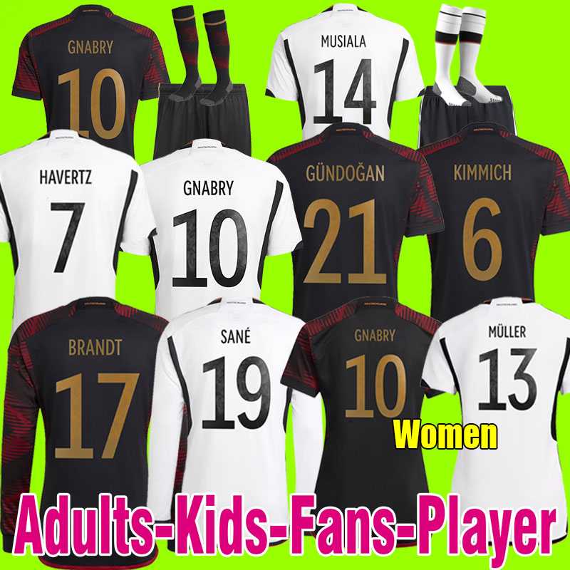 

2022 germany world cup soccer jersey plus size 4XL national team german football shirts men kids women long sleeve GNABRY MULLER GOTZE, Home patch
