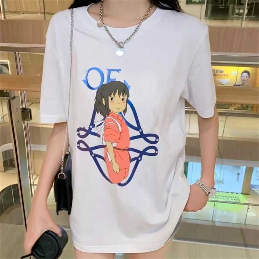 

High quality summer clothes new Chihiro short sleeved T-shirt for men and women lovers loose round neck fashion 55% off shop sale, White