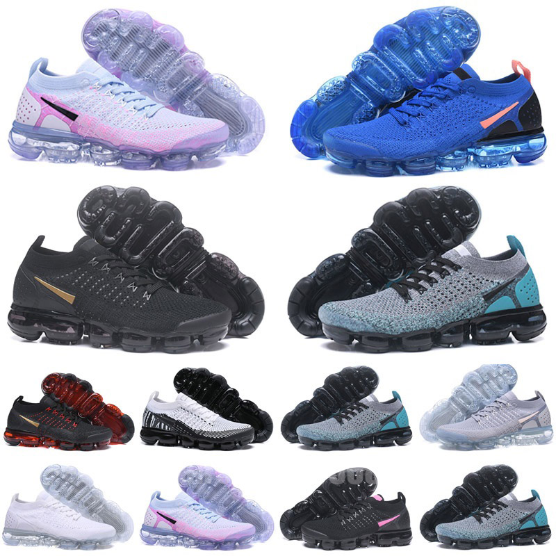 

2018 FK Vapores Triple Black Anthracite running shoes Oreo Obsidian men women trainer Metallic Silver Grey Neon pink volt Bold Blue Oatmeal Light sneakers, Color 15
