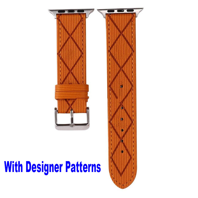

Fashion Leather Watch Bands For Apple Watch Straps 38mm 40mm 41mm 42MM 44mm 45MM iWatch 4 5 SE 6 7 Series 8 Band Luxury C Designer Flower Black Golden Link Chain Wristband