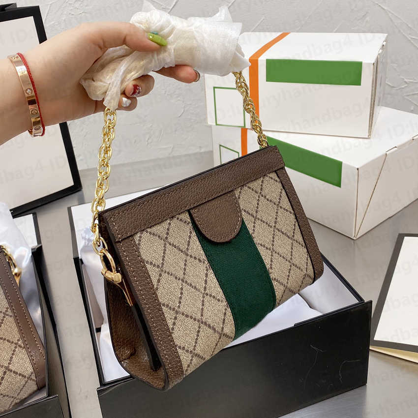 

5A Woman Bag Designers Women Bags Genuine Leather Ophidia Shoulder Bag Women's Crossbody Chain Purse Flower Handbags Wallet With Box, Brown