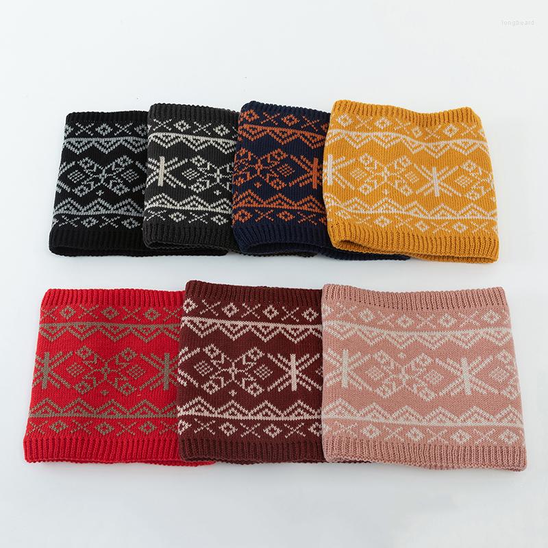 

Scarves Unisex Winter Men Women Warm Knitted Ring Thick Elastic Knit Mufflers Scarf Neck
