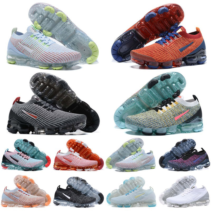 

2019 TN Running Shoes Mens 2018 New Fly V1 V2 3.0 Knit Triple Black White Designer Shoes Be True Mesh 36-45, Color 13