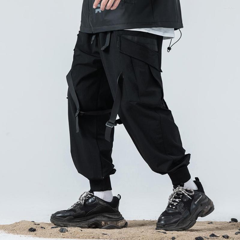 

Men' Pants Techwear Joggers For Men Streetwear Harem Black Fashion Multi-Pockets