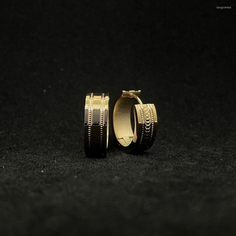 

Hoop Earrings Stainless Steel Silver Tone Gold Wave Earring Middle Size Women Fashion Gift For Him