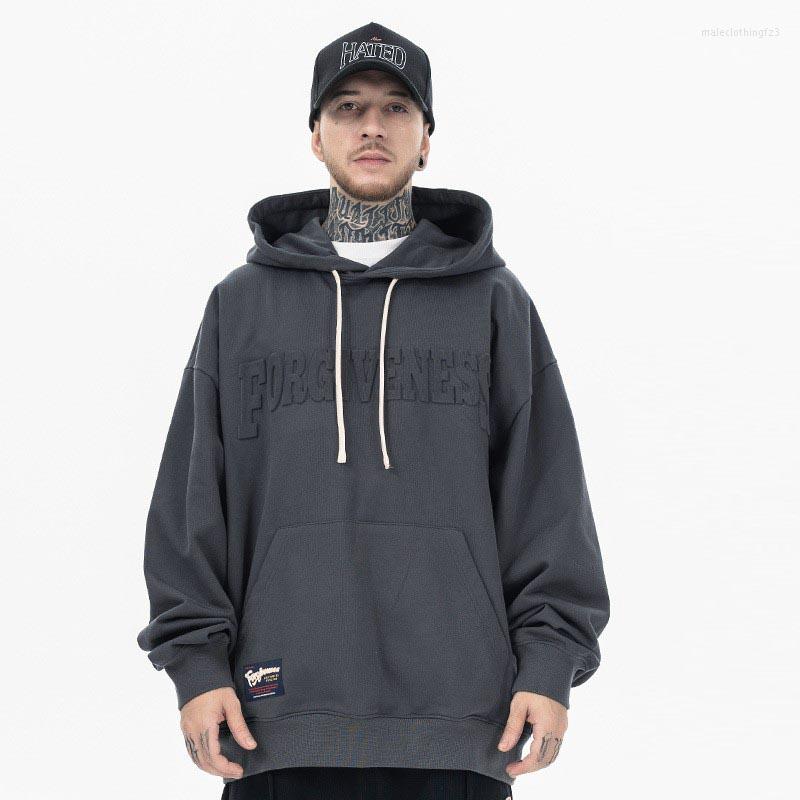 

Men's Hoodies 2022 Autumn And Winter Man Fashion Korean High Street Letters Printing Casual Hooded Personality Long Sleeve Sweatshirts, Gray