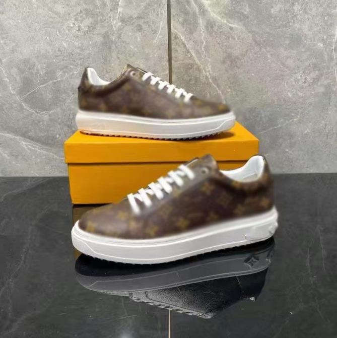 

Brand Casual Shoes Retro Men's Leather Lace Up Fashion 3D Printing Sports Women's Small White Shoes