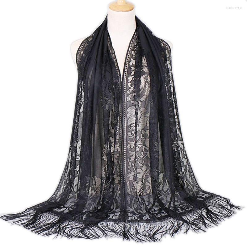 

Scarves 2022 Design Female Scarf Polyester Solif Color Breathable Shawl Fashion Lady Wraps With Tassel Women 15 Colors