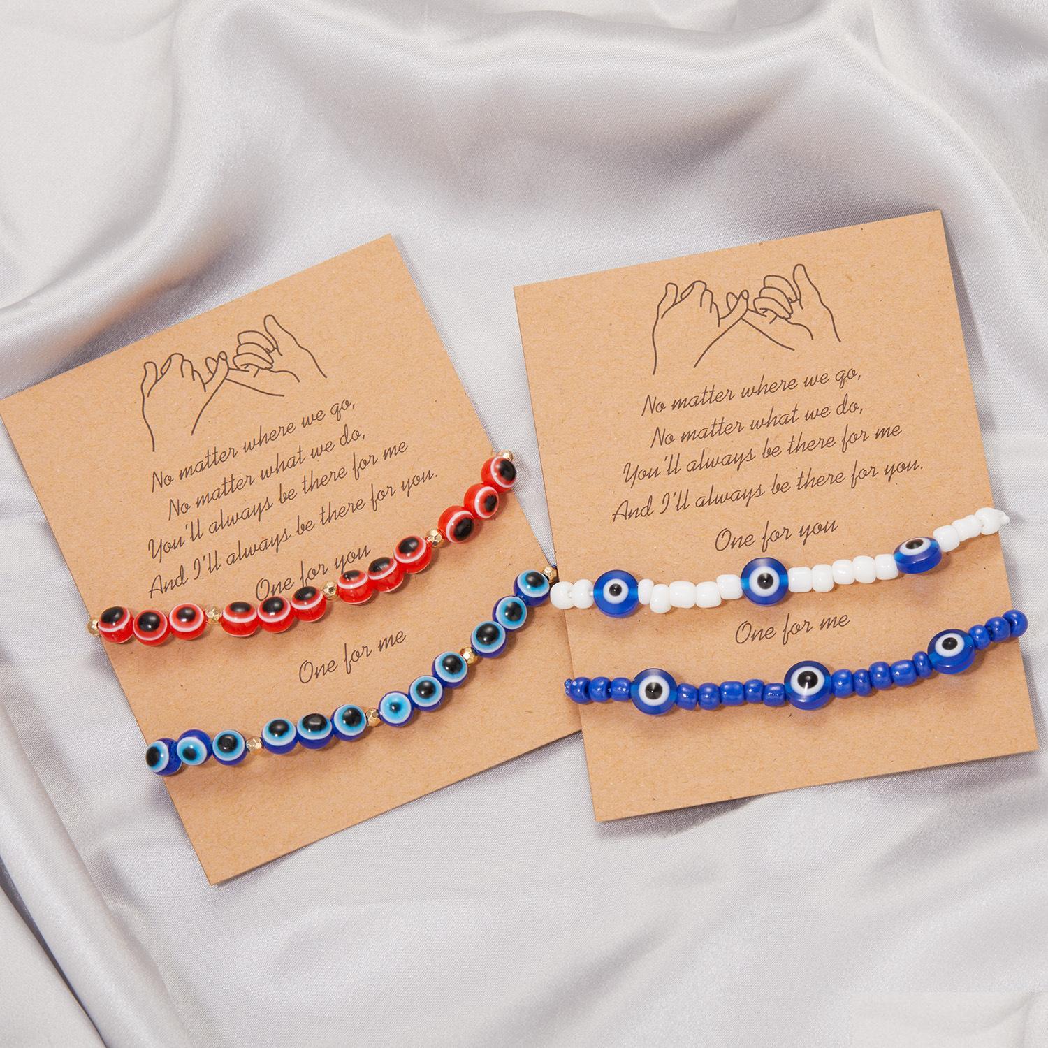 

Charm Bracelets Turkish White Blue Evil Eyes Bracelet Sets Lucky Couple Bracelets For Women Colorf Bead Rope Chain Charm Jewelry Dro Dhua4