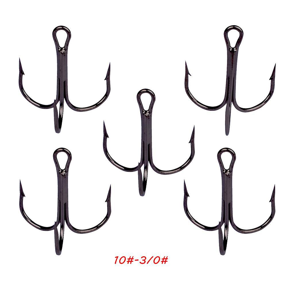 

Fishing Hooks 100Pcs/Lot 9 Sizes 103/0 35647 Black Triple Anchor Hook High Carbon Steel Barbed Carp Fishing Hooks Fishhooks Pesca Ta Dh21S