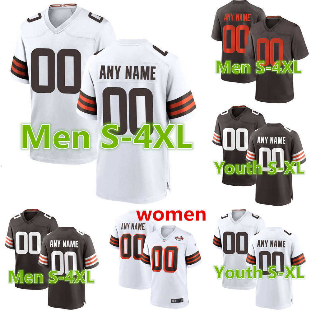 

2022 Football Jerseys Men Women Youth Cleveland''Browns''Jersey 2 Amari Cooper 4 Deshaun Watson 21 Denzel Ward 6 Baker Mayfield 24 Nick Chubb Football Jerseys white, Color