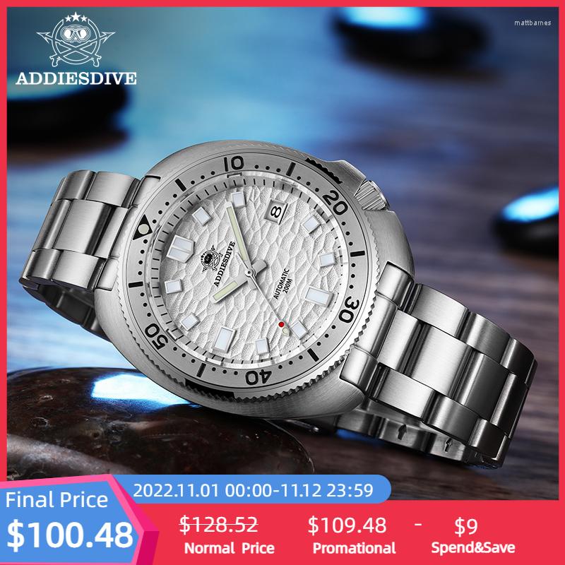 

Wristwatches ADDIESDIVE Mens Automatic Watches 200m Waterproof Mechanical Wristwatch Sapphire 316L Stainless Steel Watch Relogio Masculino, Ad2117