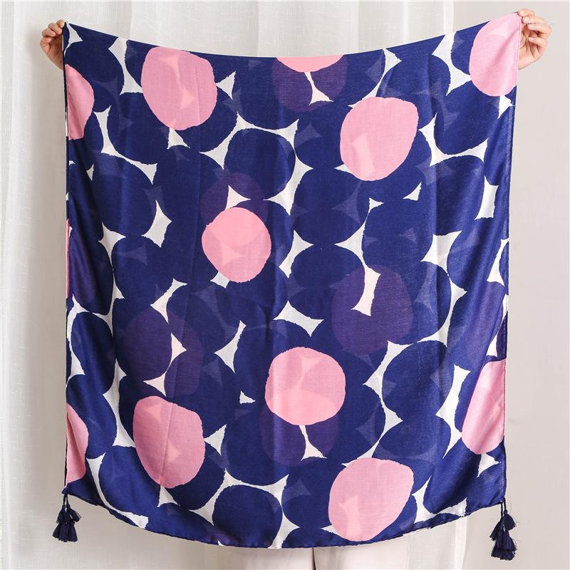 

Scarves Fashion For Women Print BIG Dot Tassel Scarf Female Head Wrap Shawl Scarfs Ladies Hijabs 180cmx100cm