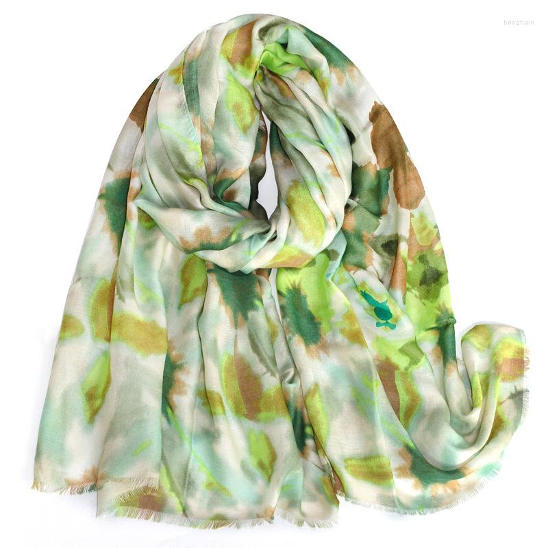 

Scarves 2022 Beautiful Ombre Flower Print Fringe Scarf Shawls Long Soft Wrap Hijab