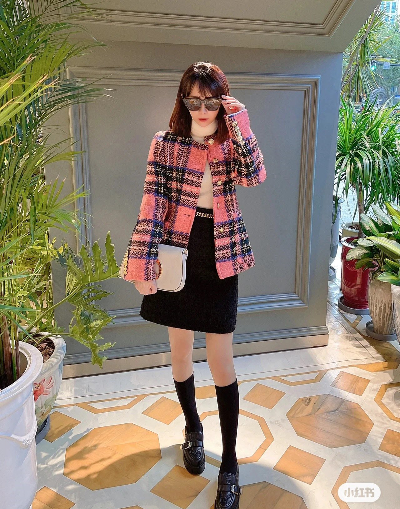 

GU Women's brand jacket New Women Fall Winter overcoat jacket Women's high-end brand OOTD letter logo tweed Coat designer Fashion Leisure Spring Coat birthday gift, Multi