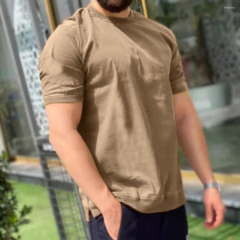 

Men's T Shirts Men T-shirt Short Sleeve Loose Fashion Basic Tees Pullover Round Neck Solid Color Casual Top Stylish Tee Shirt Streetwear, Black