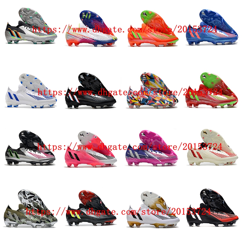 

PREDATOR EDGE.1 LOW FG soccer shoes mens cleats Crampons de football boots scarpe da calcio Trainers Firm Ground, As picture 11