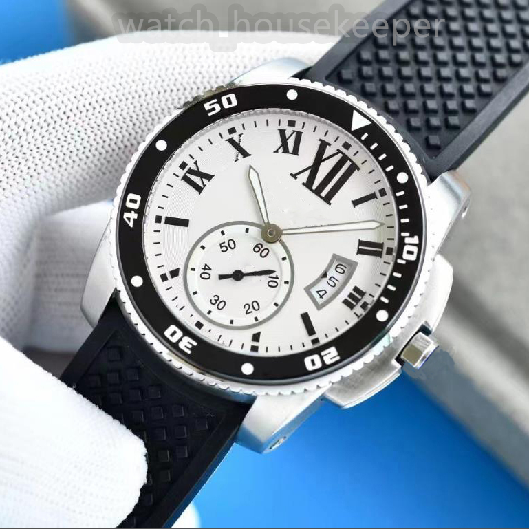 

U1 fashionable men's watch 42mm large dial stainless steel rubber strap waterproof calendar watch, Tool