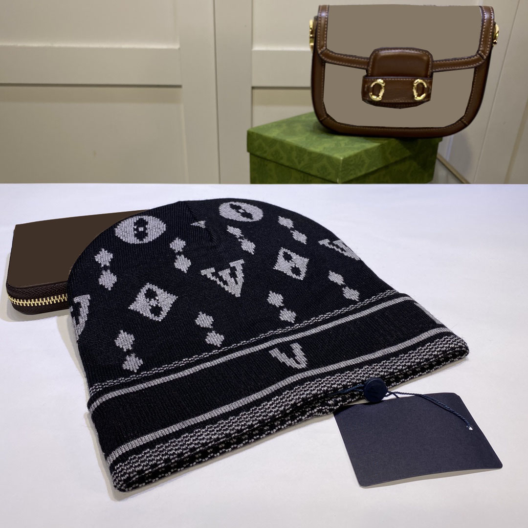 

hats Luxurys knitted designers beanie Classic letter elements trend autumn and winter wool soft touch daily versatile temperament Casual fashion warm very nice, Grey