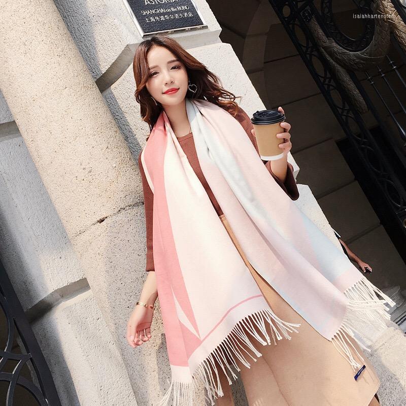 

Scarves Korean Version Of The Autumn And Winter Ladies Long Thickening Color Air Conditioning Shawl Tassel Warm Women Fashion Scarf