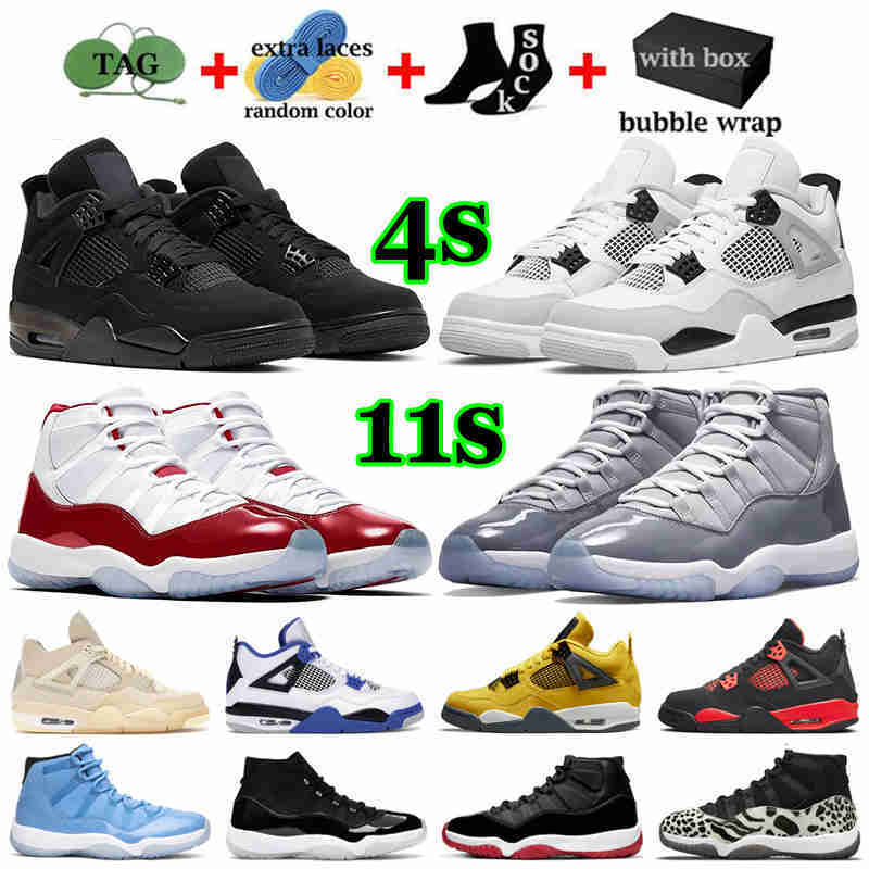 

With Box Jumpman 4 Basketball Shoes Men Womens Sneakers 11 Mens 4s Military Black Cat Infrared Cool Grey 11s Cherry Sports Trainers Outdoor, #26