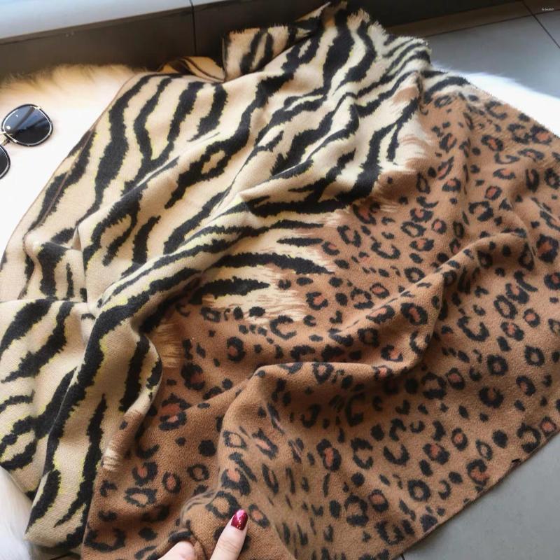 

Scarves Zebra Leopard Scarf For Women 2022 Girls Winter Shawl Cape Rectangle Wraps Cashmere Animal Print