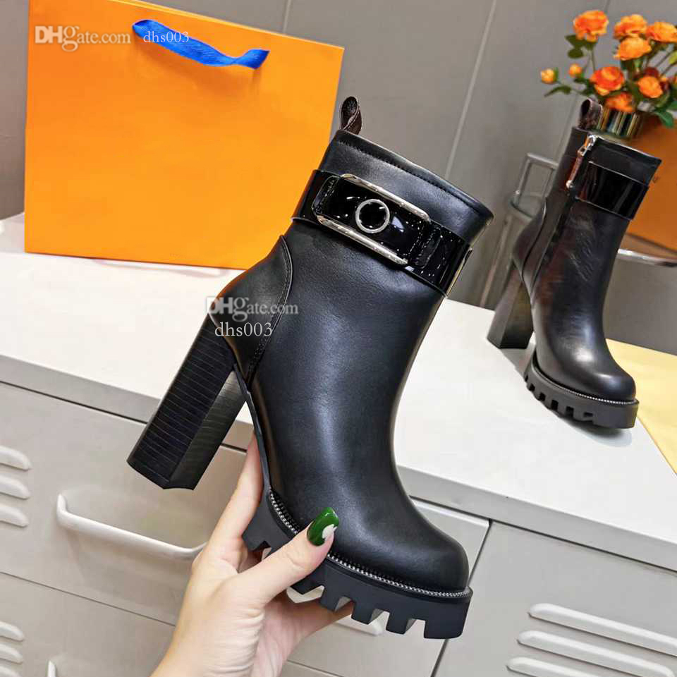 

High Quality Heel Boots Designer Leather Ankle Boot Louiseity Stylish Women Winter Booties Sexy And Warm Viutonity DHD, 6-9.5cm