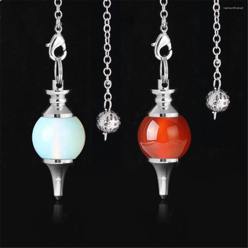 

Pendant Necklaces Style 6pcs/Lot Natural Stone Jewelry Cone Spirit Place Agatess Aura Men And Women Divination
