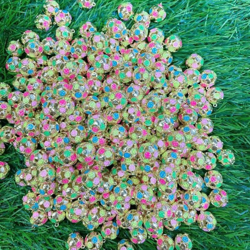 

Pendant Necklaces 10PCS MIni Necklace Enamel Charm For Bracelets Jewelry Making Ball Collier Shape Pendants