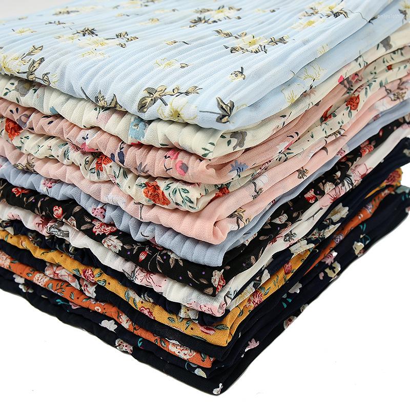 

Scarves Plain Bubble Chiffon Hijab Scarf Women Printe Long Shawls Wrap Headband Crinkle Head Ladies Turban Foulard Muslim