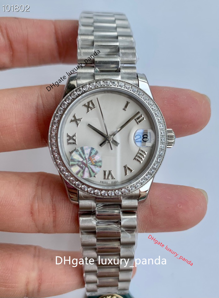 

4-style women's watches automatic mechanical watch 31mm 3255 movement 904L sapphire glass inlaid diamond ceramic luminous fashionable waterproof watch-1