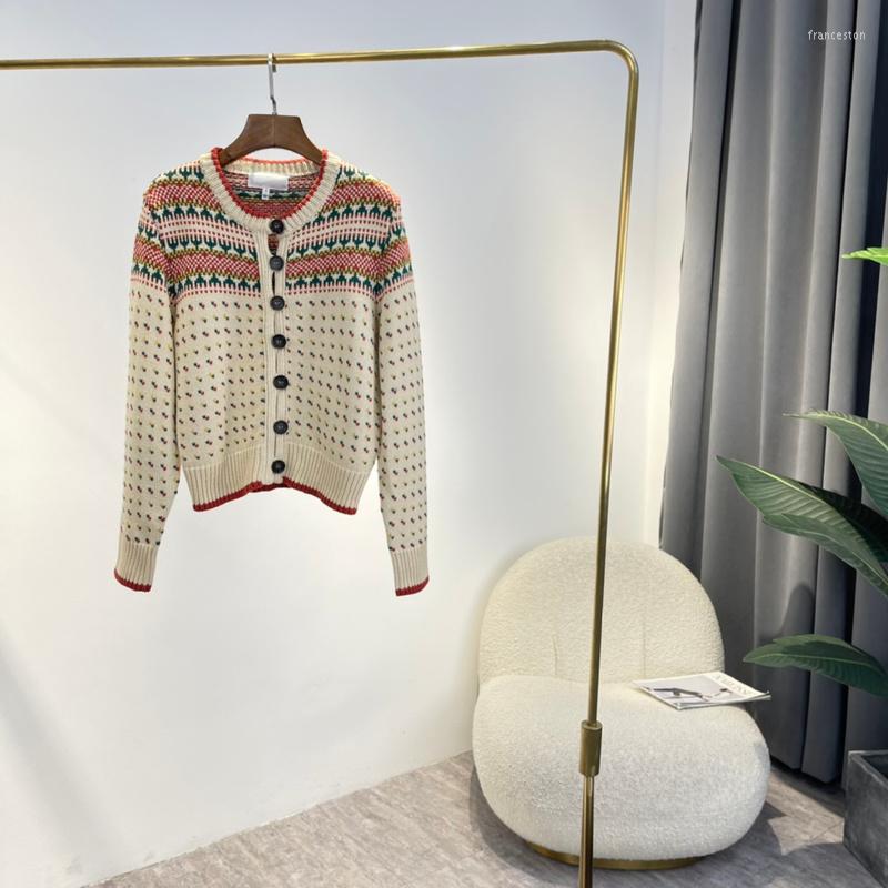 

Women's Knits High Quality 2022 Autumn Winter Collection Ladies Indie Folk Single-breasted Sweety Knit Sweaters For Women, Multi