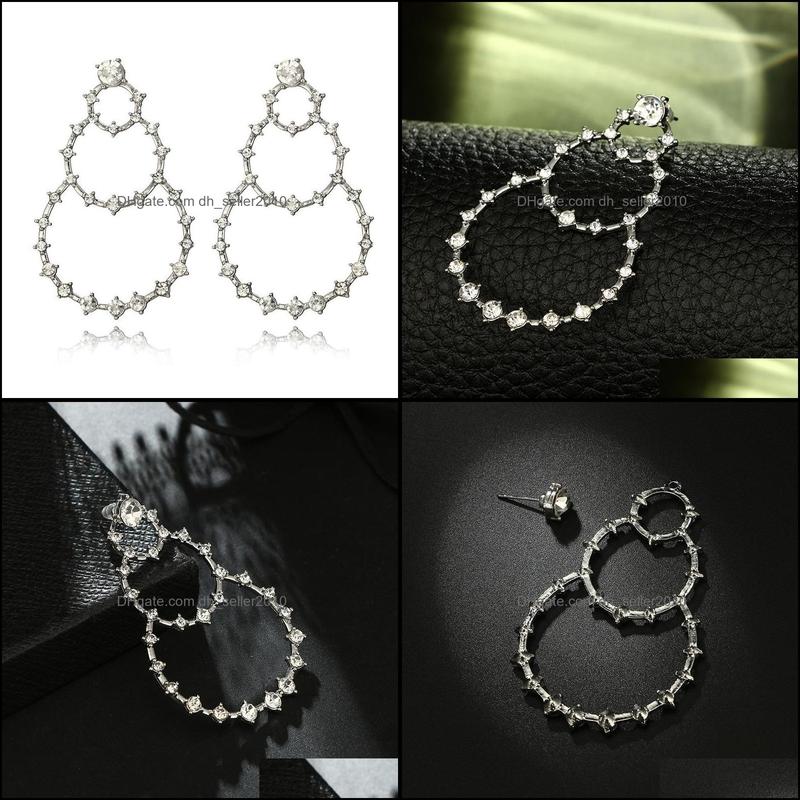 

Stud Stud Kristi Tina 1 Pcs Big Crystal Earrings Women Trendy 2021 Geometric Pendant Wedding Party Jewelry Christmas Gift Drop Delive Dhli5