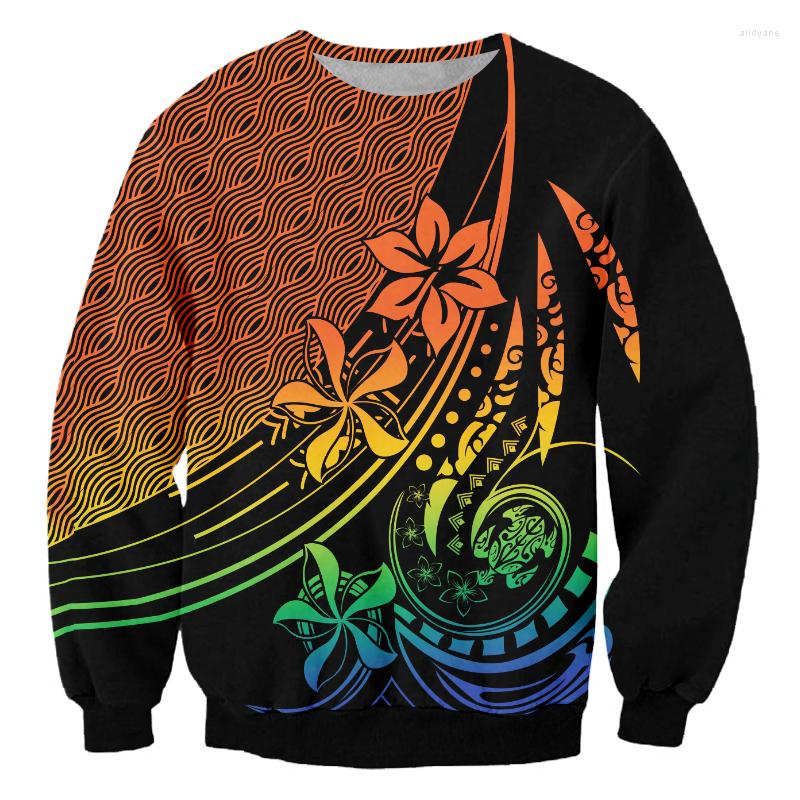 

Men's Hoodies Polyester Pullover Tattoo Turtle Man Hip Hop Tahiti Polynesia Sweatshirt 3D Printed Hawaii Style Clothing, 00087